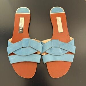 Zara Blue Modern Sandals with Minimalist Design